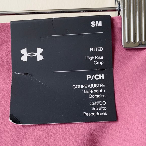 NWT Under Armour Meridian Crop Leggings, Rose Pink, Size Small - Picture 6 of 8